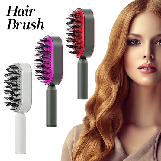 Self-Cleaning 3D Hairbrush